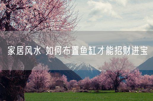 家居风水 如何布置鱼缸才能招财进宝(图1)