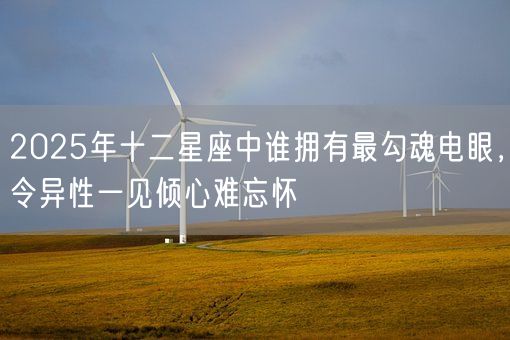2025年十二星座中谁拥有最勾魂电眼，令异性一见倾心难忘怀(图1)
