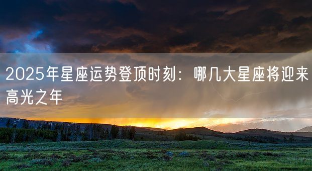 2025年星座运势登顶时刻：哪几大星座将迎来高光之年(图1)