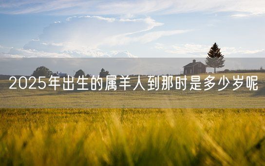 2025年出生的属羊人到那时是多少岁呢(图1)