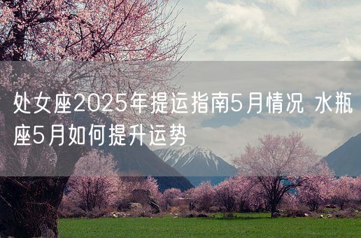处女座2025年提运指南5月情况 水瓶座5月如何提升运势(图1)