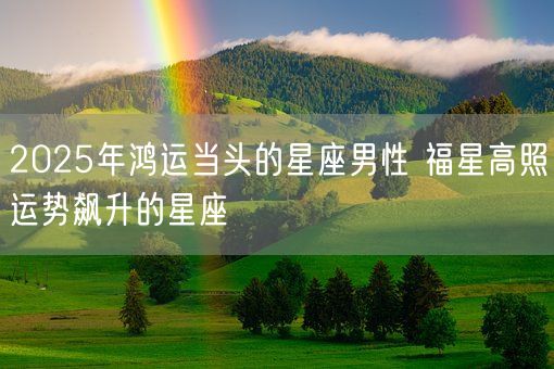 2025年鸿运当头的星座男性 福星高照运势飙升的星座(图1)