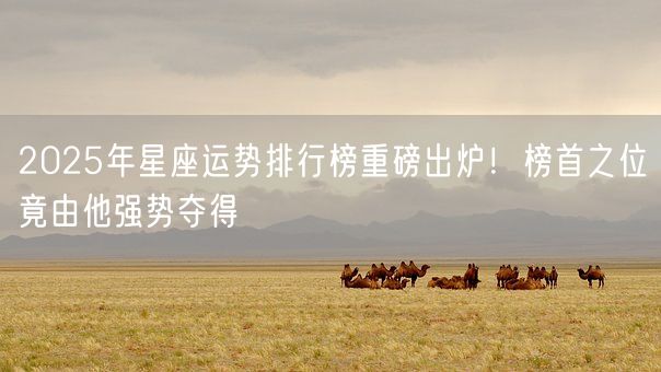 2025年星座运势排行榜重磅出炉！榜首之位竟由他强势夺得(图1)