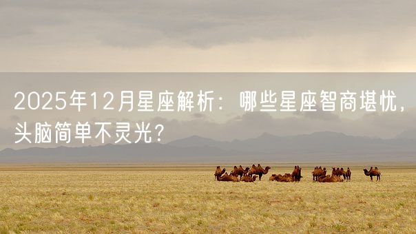 2025年12月星座解析：哪些星座智商堪忧，头脑简单不灵光？(图1)