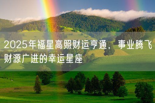 2025年福星高照财运亨通，事业腾飞财源广进的幸运星座(图1)