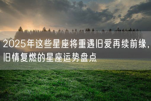 2025年这些星座将重遇旧爱再续前缘，旧情复燃的星座运势盘点(图1)