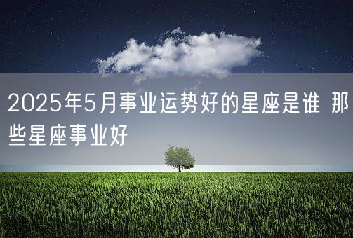 2025年5月事业运势好的星座是谁 那些星座事业好(图1)