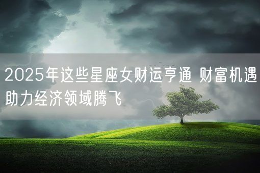 2025年这些星座女财运亨通 财富机遇助力经济领域腾飞(图1)