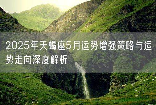 2025年天蝎座5月运势增强策略与运势走向深度解析(图1)