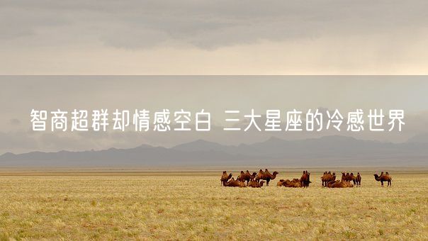 智商超群却情感空白 三大星座的冷感世界(图1)