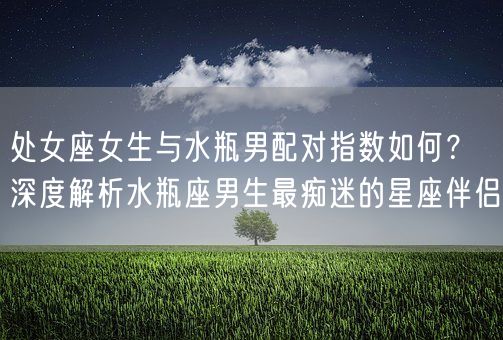 处女座女生与水瓶男配对指数如何？深度解析水瓶座男生最痴迷的星座伴侣(图1)
