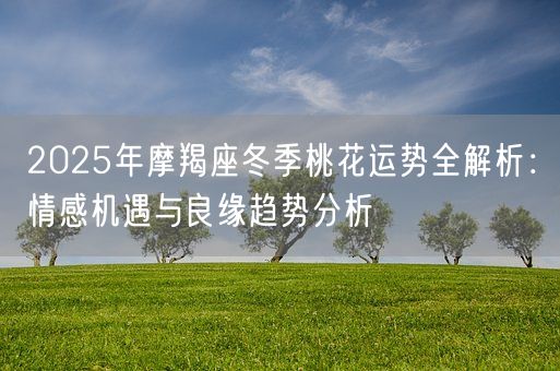 2025年摩羯座冬季桃花运势全解析：情感机遇与良缘趋势分析(图1)