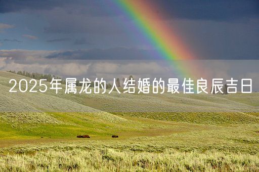 2025年属龙的人结婚的最佳良辰吉日(图1)