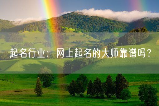 起名行业：网上起名的大师靠谱吗？(图1)