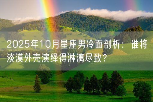 2025年10月星座男冷面剖析：谁将淡漠外壳演绎得淋漓尽致？(图1)