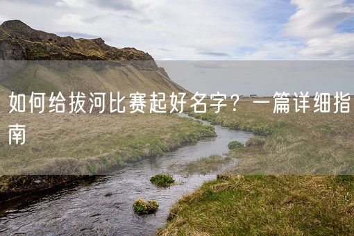 如何给拔河比赛起好名字？一篇详细指南(图1)