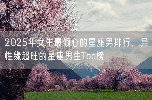 2025年女生最倾心的星座男排行，异性缘超旺的星座男生Top榜(图1)