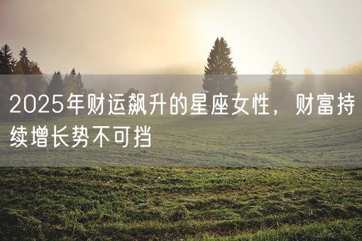 2025年财运飙升的星座女性,财富持续增长势不可挡(图1) 2025年财运飙升的星座女性,财富持续增长势不可挡(图1)
