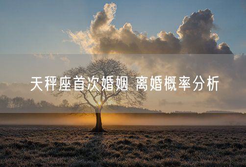 天秤座首次婚姻 离婚概率分析(图1)