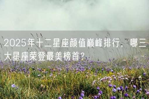 2025年十二星座颜值巅峰排行，哪三大星座荣登最美榜首？(图1)