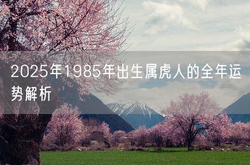 2025年1985年出生属虎人的全年运势解析(图1)