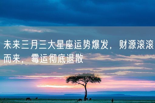 未来三月三大星座运势爆发，财源滚滚而来，霉运彻底退散(图1)