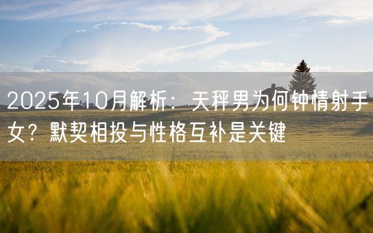 2025年10月解析：天秤男为何钟情射手女？默契相投与性格互补是关键(图1)