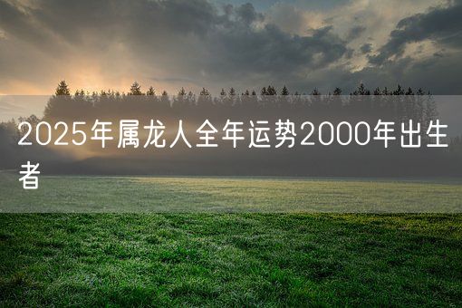 2025年属龙人全年运势2000年出生者(图1) 2025年属龙人全年运势2000年出生者(图1)