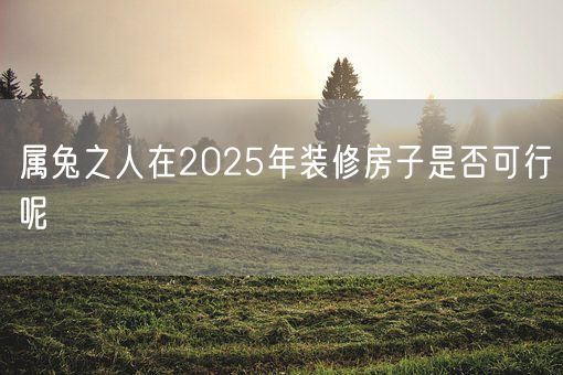 属兔之人在2025年装修房子是否可行呢(图1) 属兔之人在2025年装修房子是否可行呢(图1)