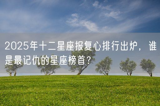 2025年十二星座报复心排行出炉,谁是最记仇的星座榜首?(图1) 2025年十二星座报复心排行出炉,谁是最记仇的星座榜首?(图1)