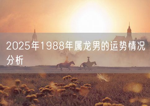 2025年1988年属龙男的运势情况分析(图1)