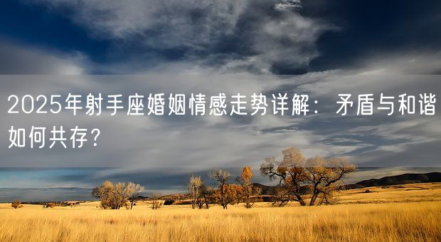 2025年射手座婚姻情感走势详解：矛盾与和谐如何共存？(图1)