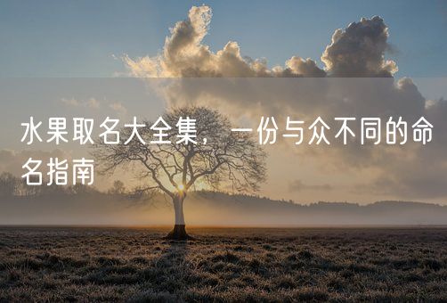 水果取名大全集,一份与众不同的命名指南(图1) 水果取名大全集,一份与众不同的命名指南(图1)