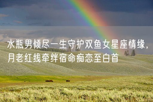 水瓶男倾尽一生守护双鱼女星座情缘，月老红线牵绊宿命痴恋至白首(图1)