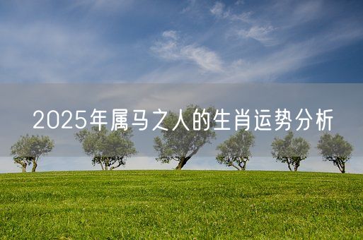 2025年属马之人的生肖运势分析(图1)