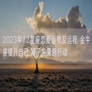 2023年12星座恋爱运势及运程 金牛座提升自己,狮子座果断行动