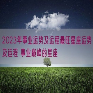 2023年事业运势及运程最旺星座运势及运程 事业巅峰的星座