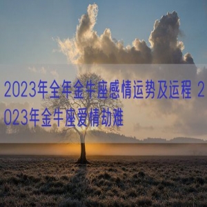 2023年全年金牛座感情运势及运程 2023年金牛座爱情劫难