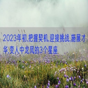 2023年初,把握契机,迎接挑战,施展才华,变人中龙凤的3个星座