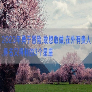 2023年勇于冒险,敢想敢做,在外有贵人,得名又得利的3个星座