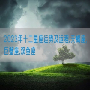 2023年十二星座运势及运程,天蝎座,巨蟹座,双鱼座