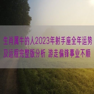 生肖属牛的人2023年射手座全年运势及运程完整版分析 游走偏锋事业不顺