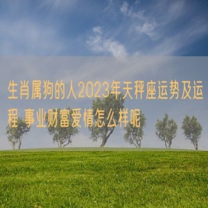 生肖属狗的人2023年天秤座运势及运程 事业财富爱情怎么样呢
