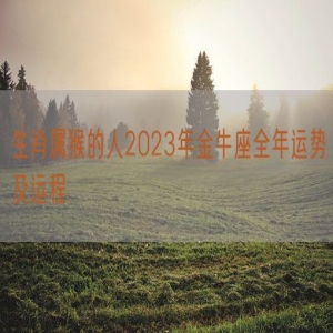 生肖属猴的人2023年金牛座全年运势及运程 