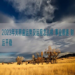 2023年天秤座运势及运程怎么样 事业顺遂 财运平稳