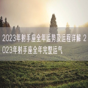 2023年射手座全年运势及运程详解 2023年射手座全年完整运气 