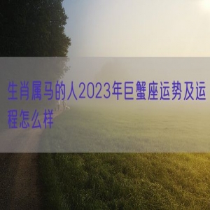 生肖属马的人2023年巨蟹座运势及运程怎么样 