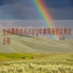 生肖属虎的人2023年摩羯座的运势及运程