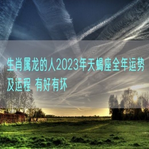 生肖属龙的人2023年天蝎座全年运势及运程 有好有坏