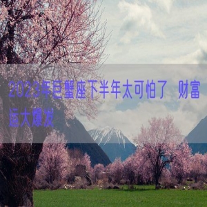 2023年巨蟹座下半年太可怕了  财富运大爆发